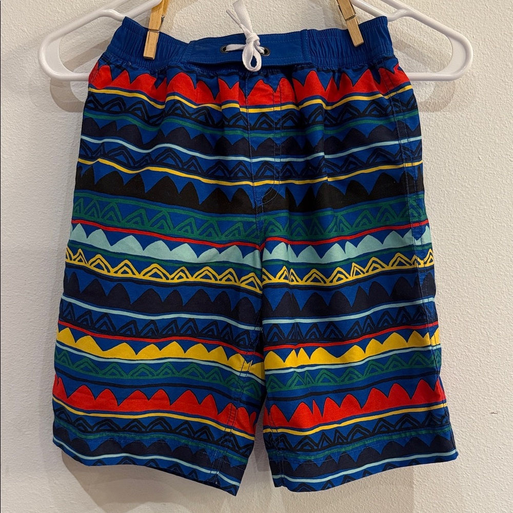 Hanna Andersson Kids Swim Trunks - Blue, Red, Yellow, Green